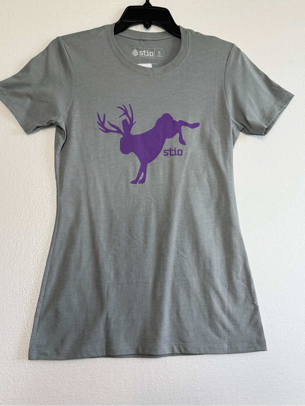 Stio Women Bucking Jackalope Tee Gray Stone Heather Size Small